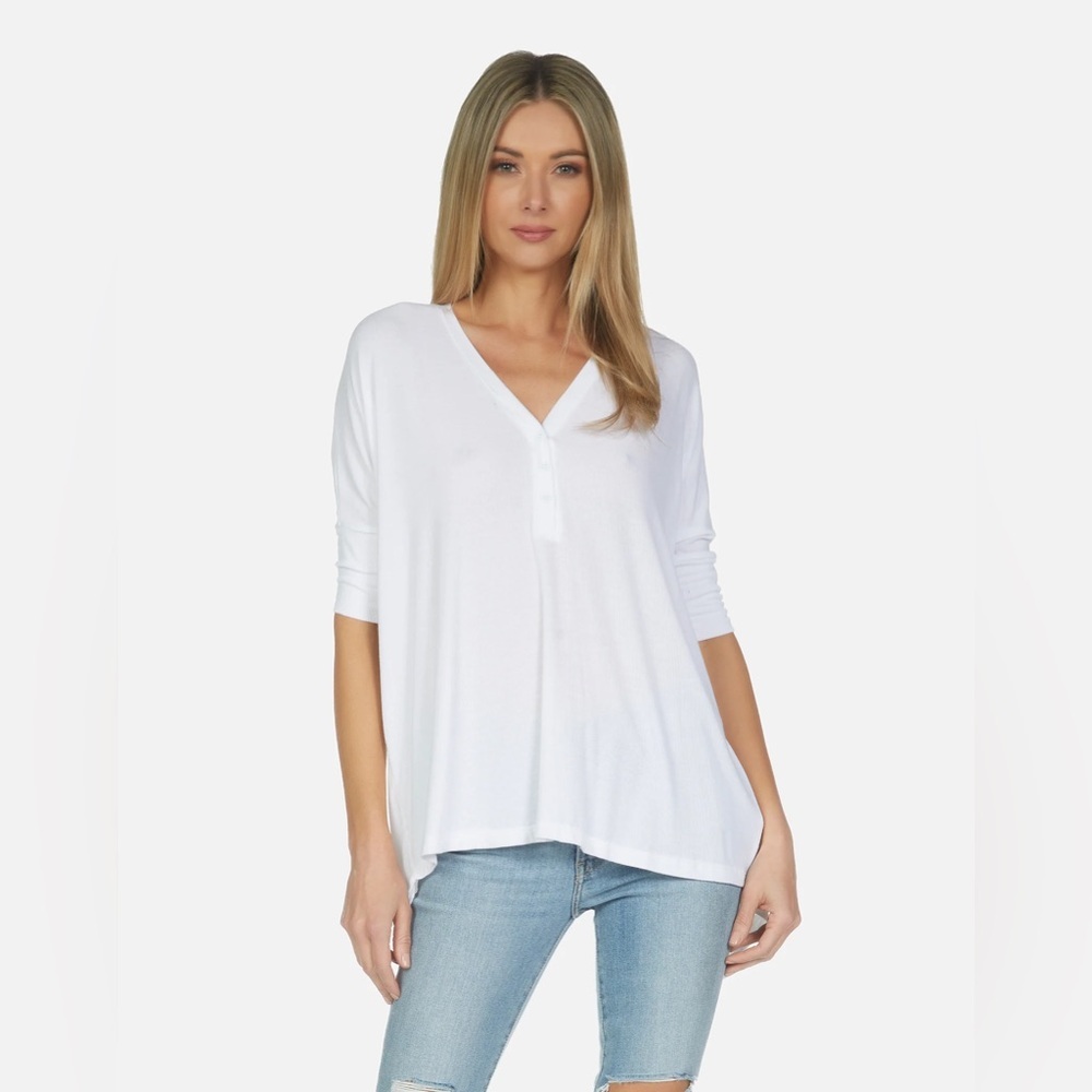 Michael Lauren AMOS OVERSIZED V-NECK HENLEY xs
